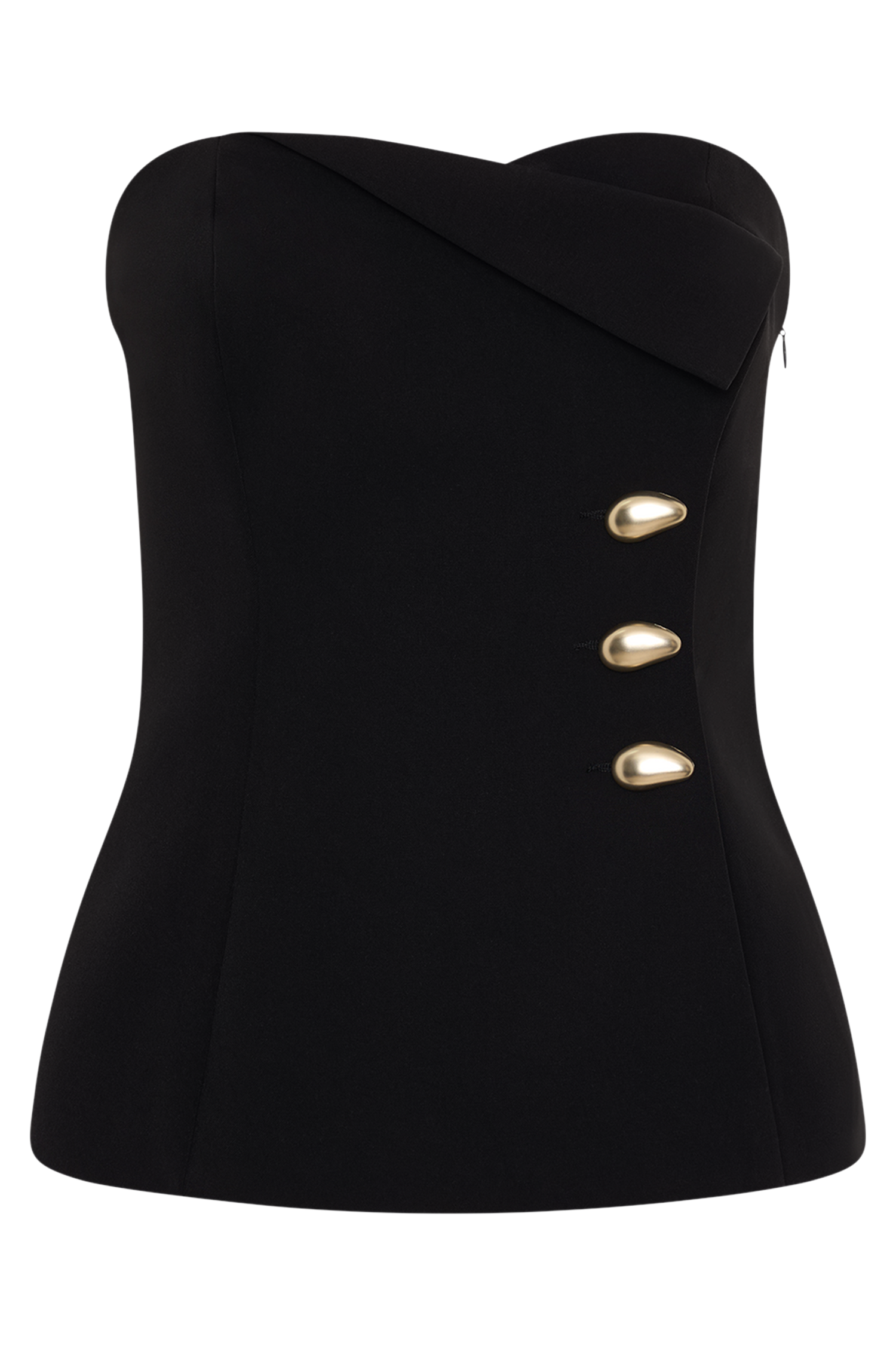 Lindie Strapless Suiting Top - Black #10
