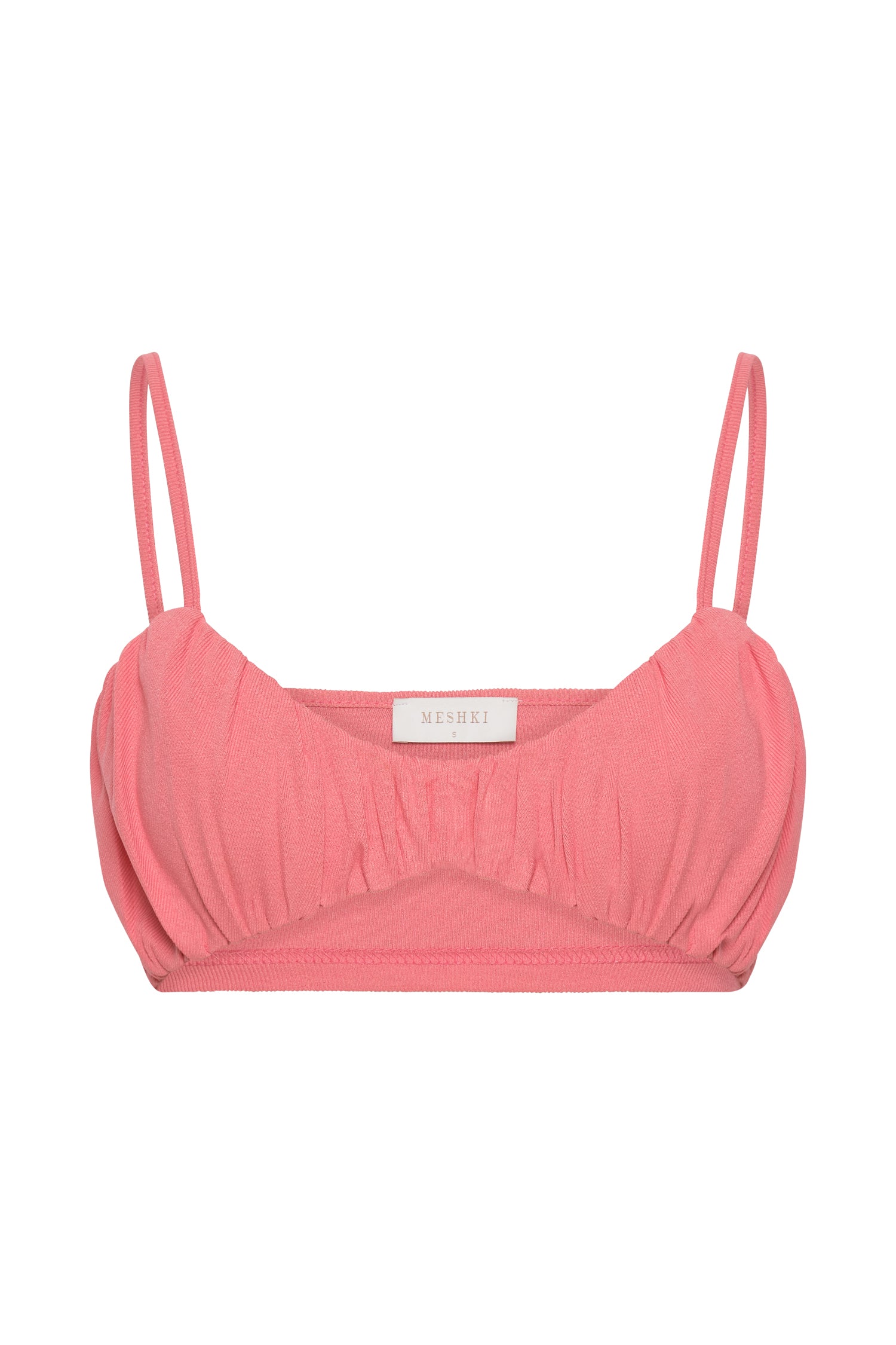 Jordan Ruched Front V Front Top - Pink #8