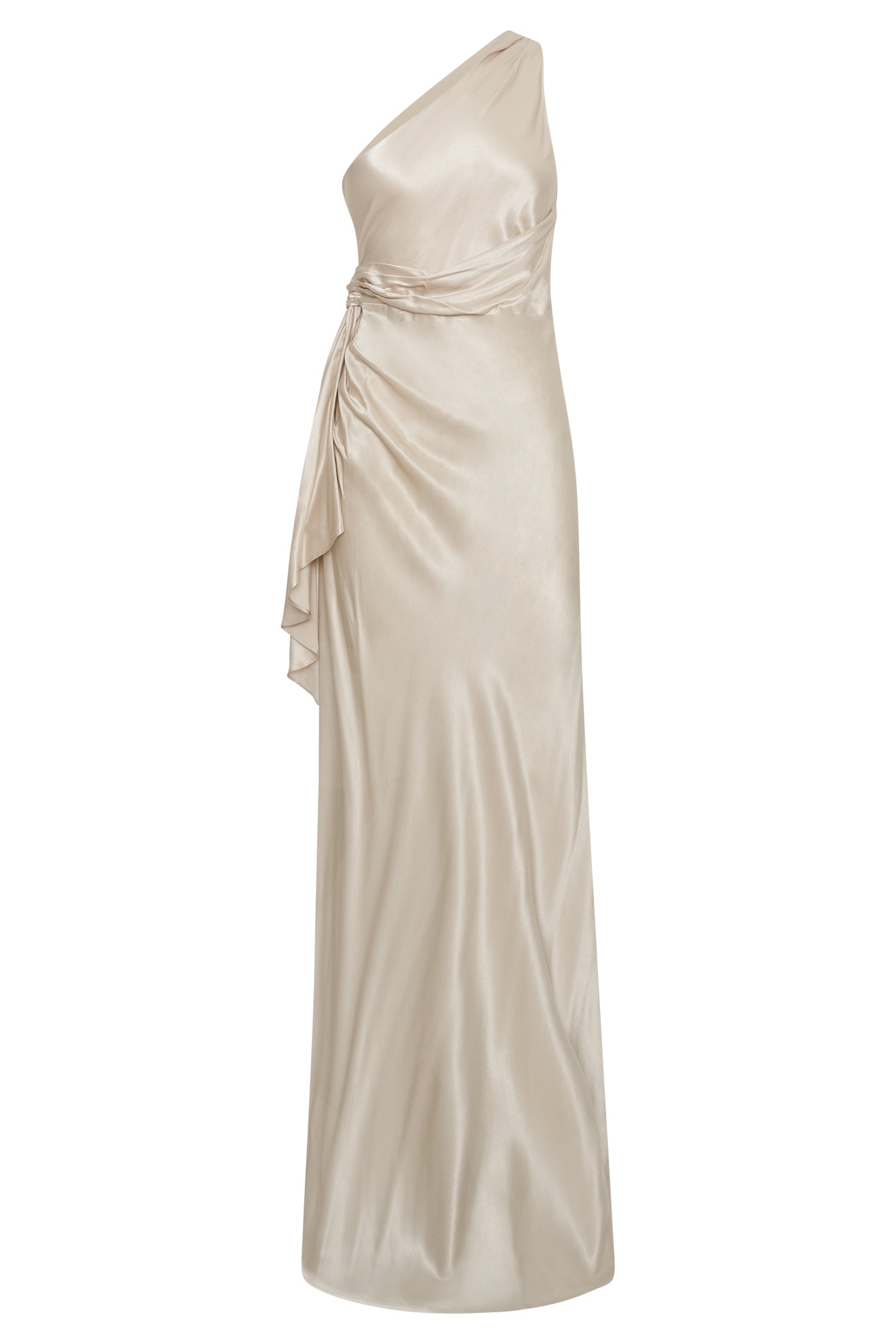 Calliope One Shoulder Maxi Dress - Blush Gold #15