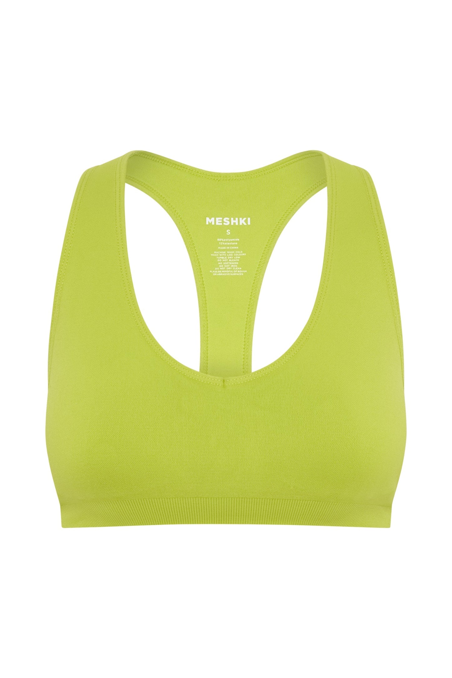 Quinn Halter Longline Top - Lime Green