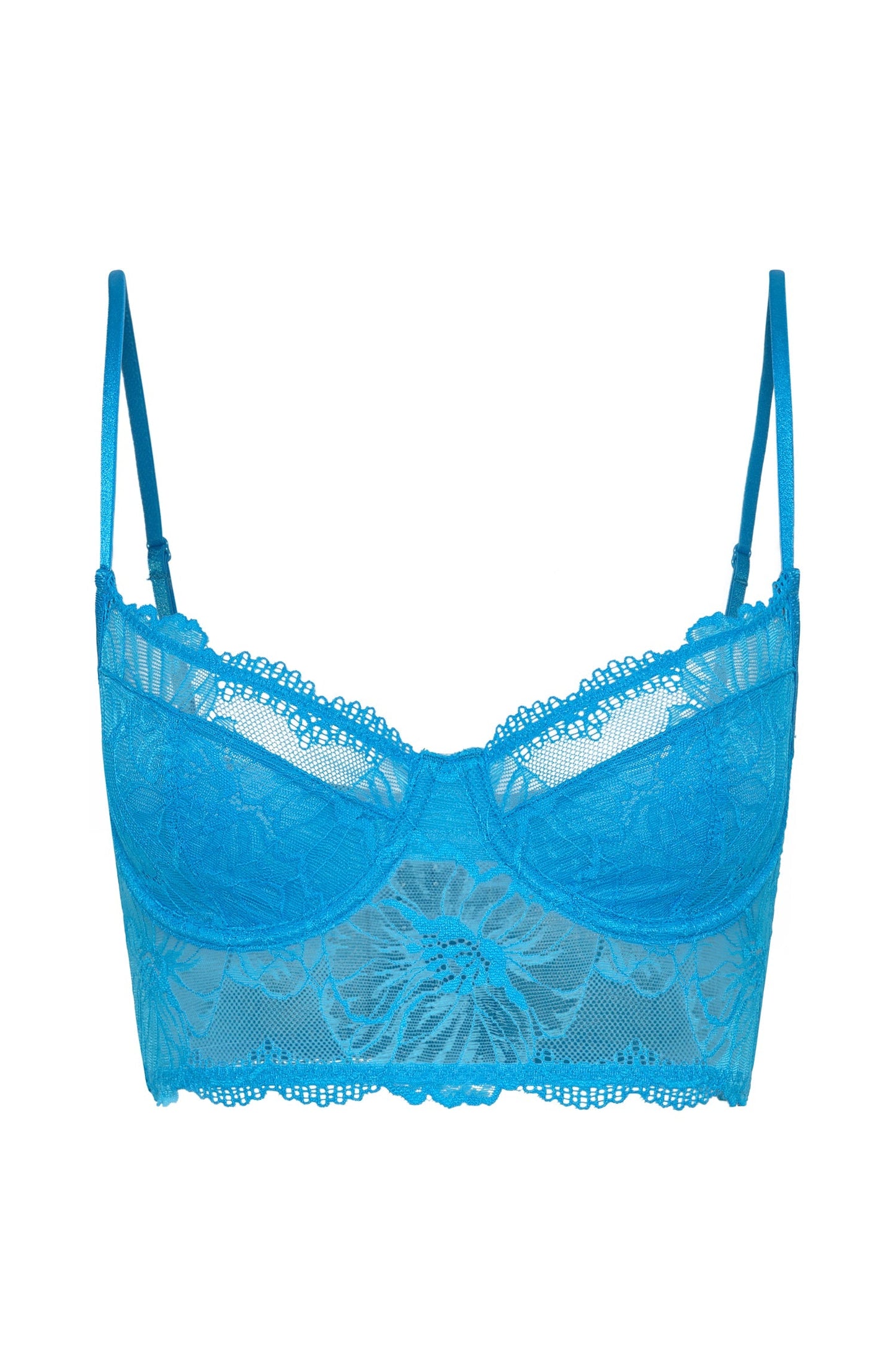 Cersei Lace Bralette - Cerulean Blue