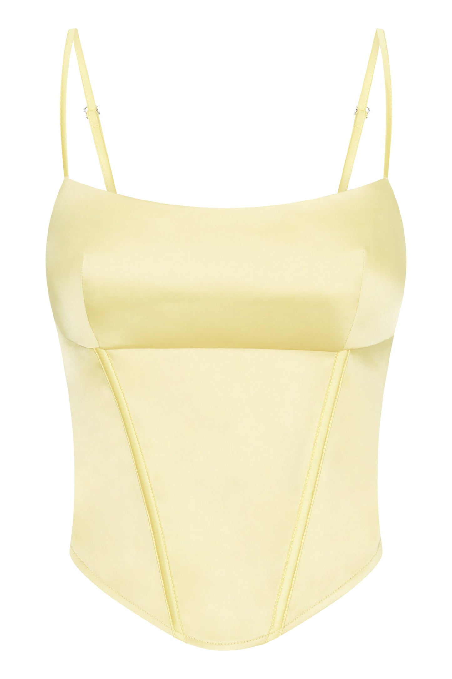 Desirie Longline Corset Top - Lemon