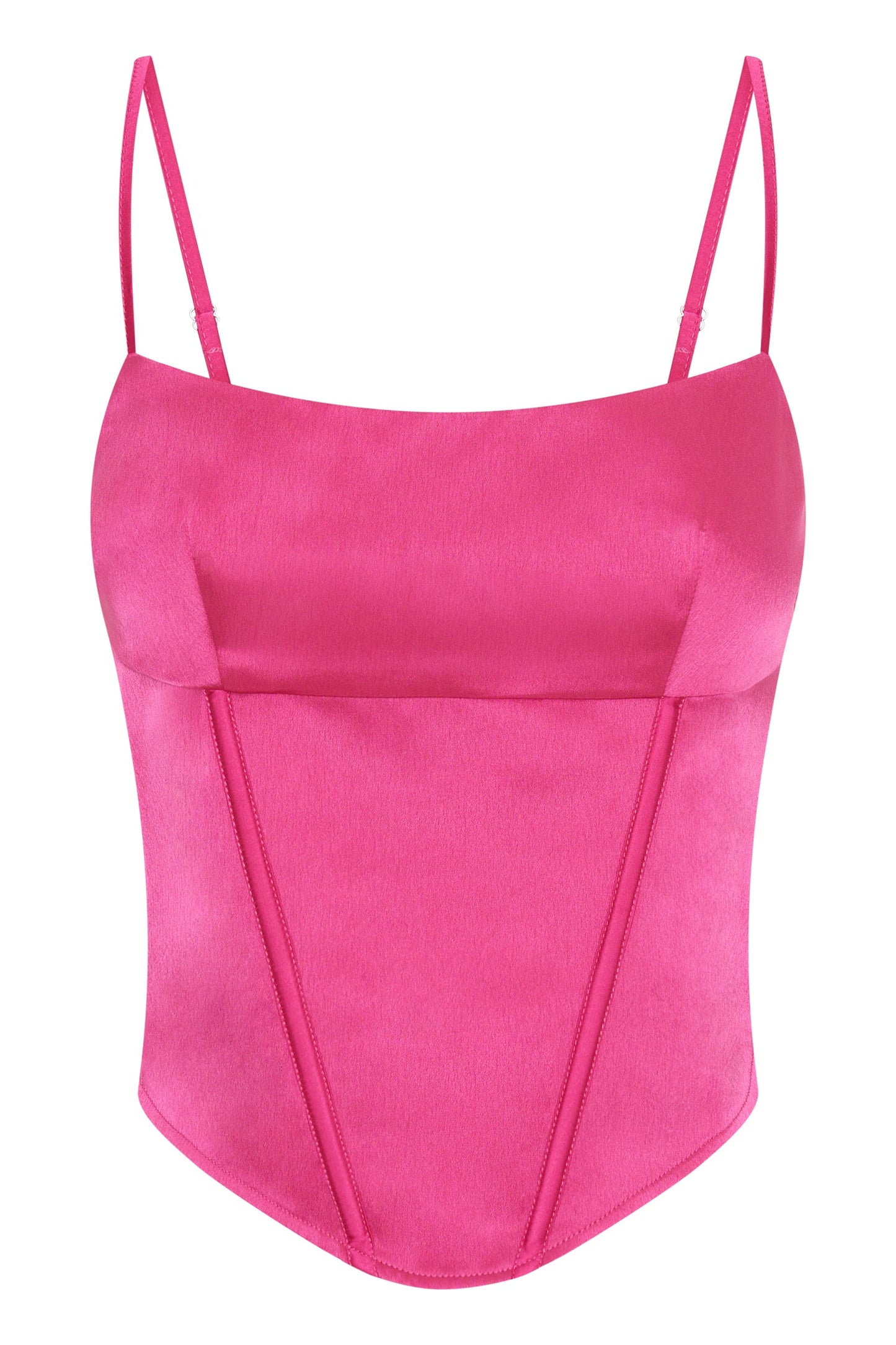 Desirie Longline Corset Top - Fuchsia