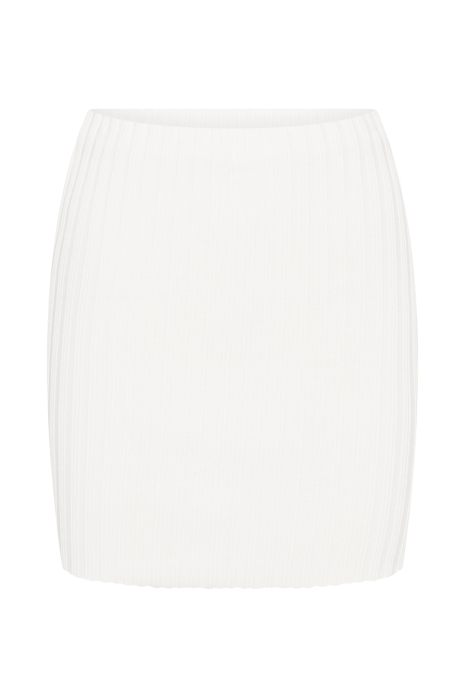Shiloh Low Rise Knit Mini Skirt - Off White #9
