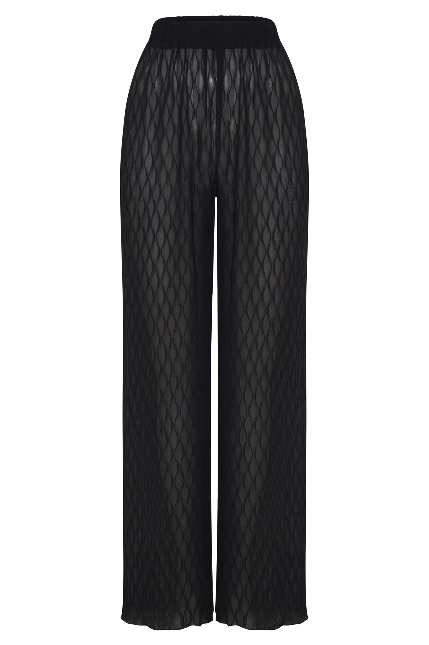 Karla Wave Pleat Pant - Black