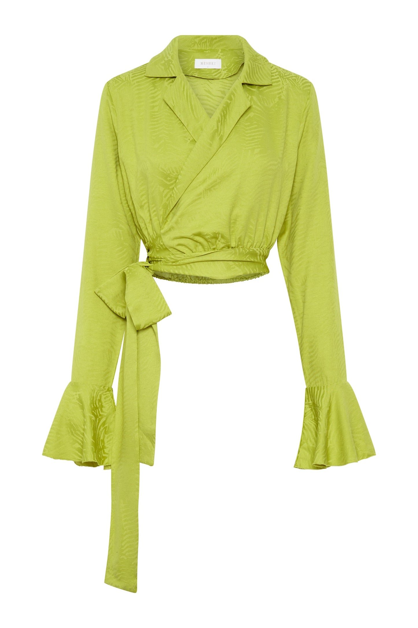 Annalise Wrap Top - Chartreuse