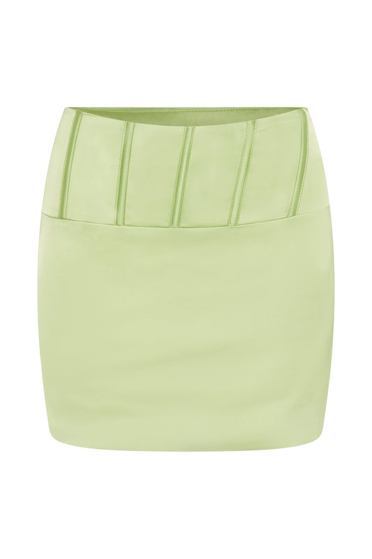 Scarlet Corset Mini Skirt - Pistachio Green