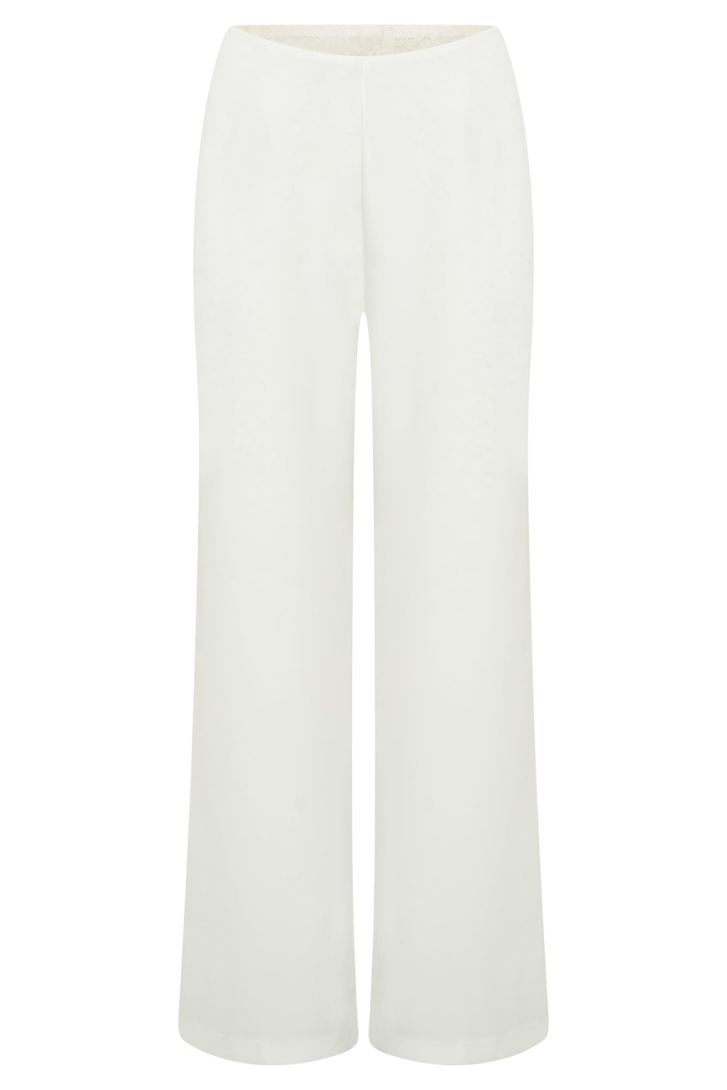 Estee Split Lace Pants - White