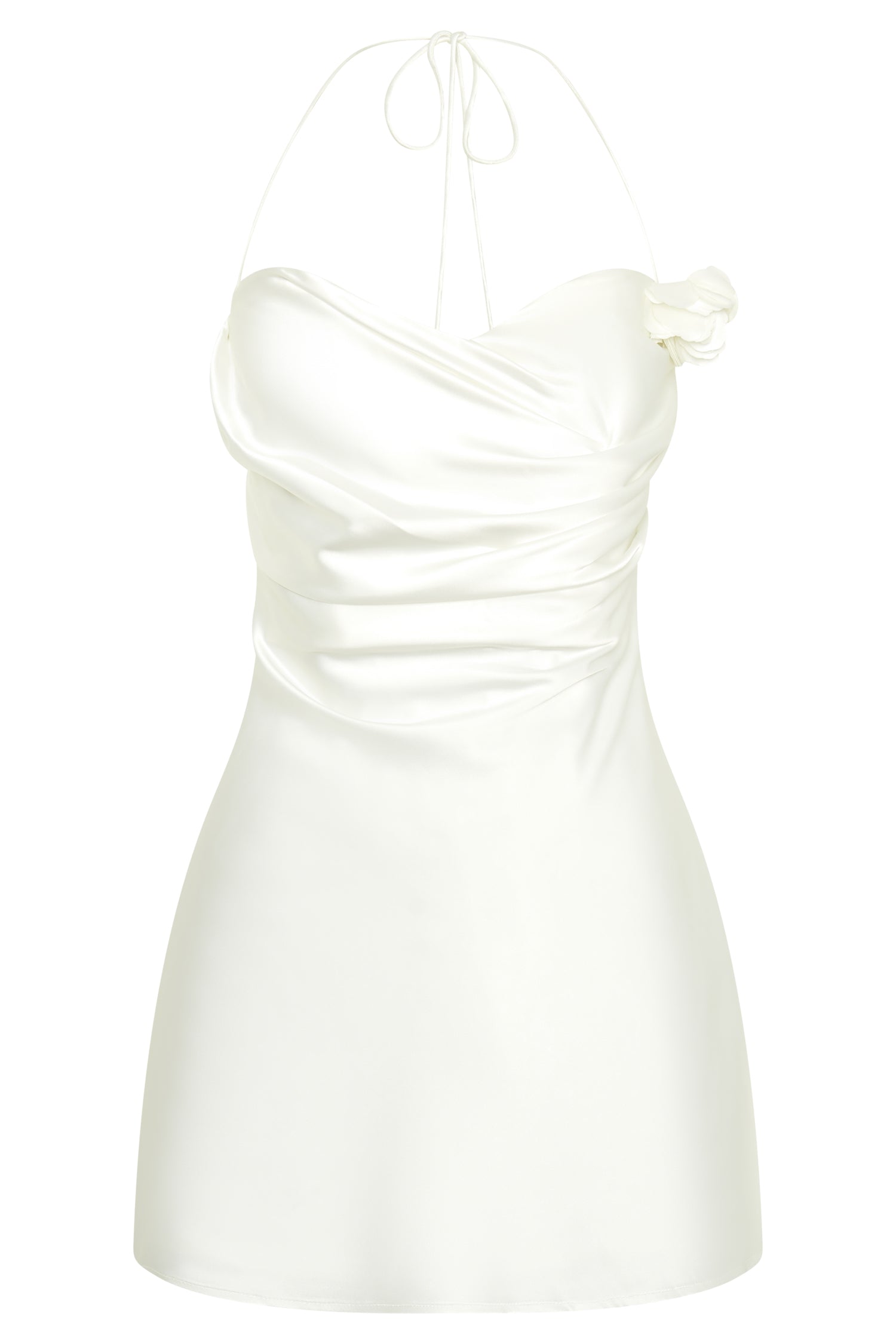 Otillie Rose Halter Mini Dress - White #10