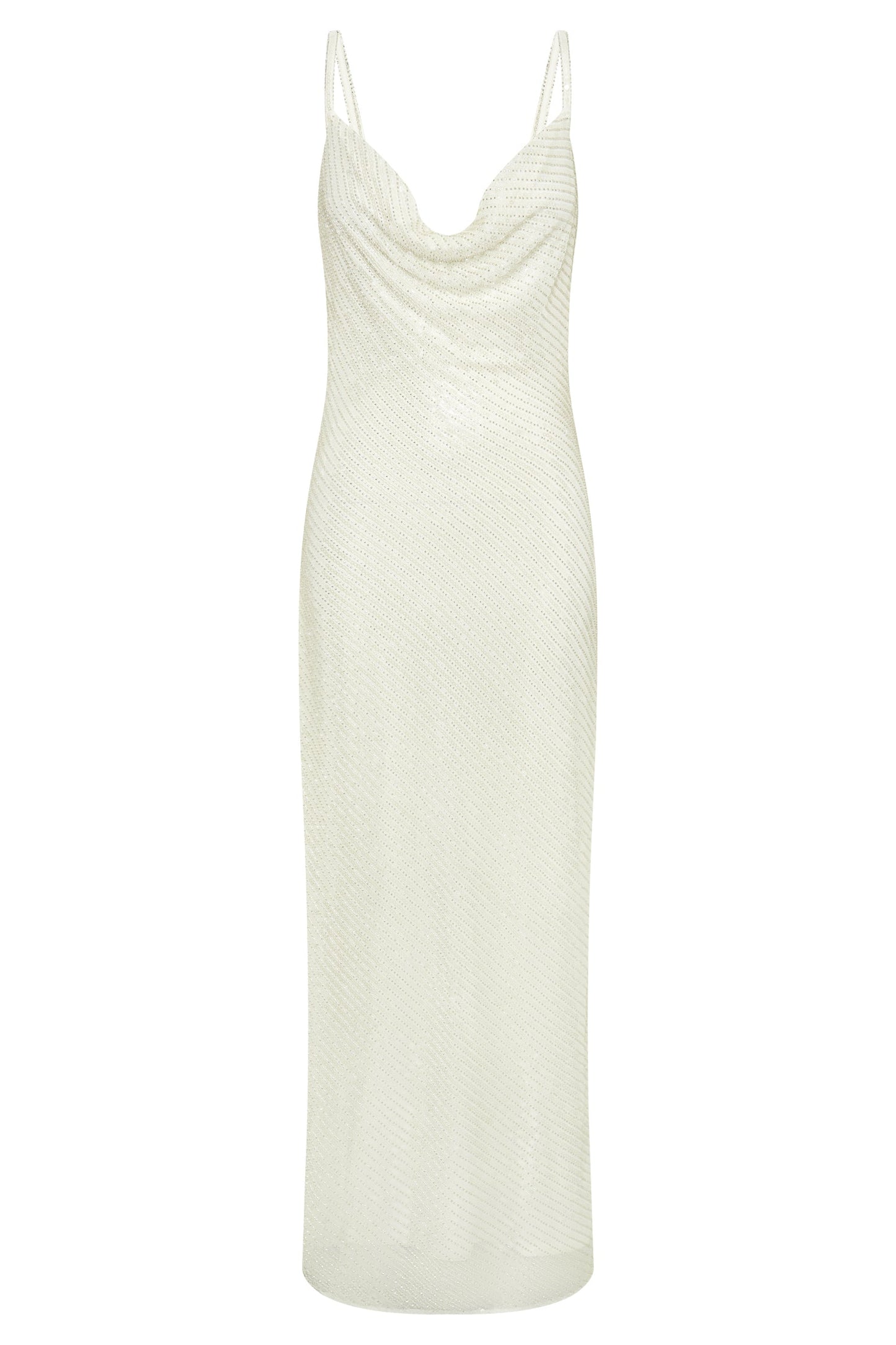 Marise Sequin Gown - White