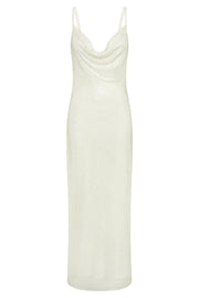 Marise Sequin Gown - White