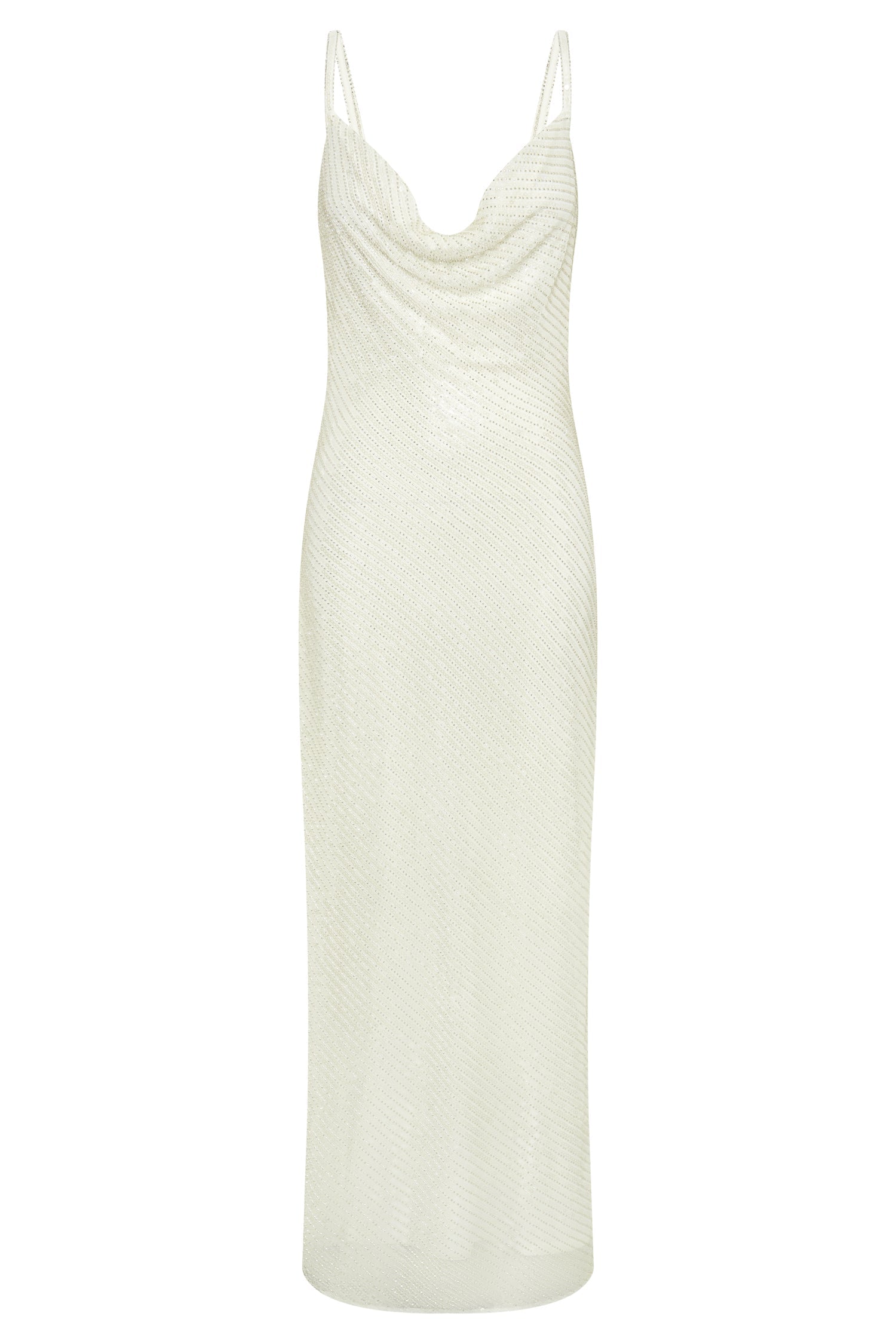 Marise Sequin Gown - White #8