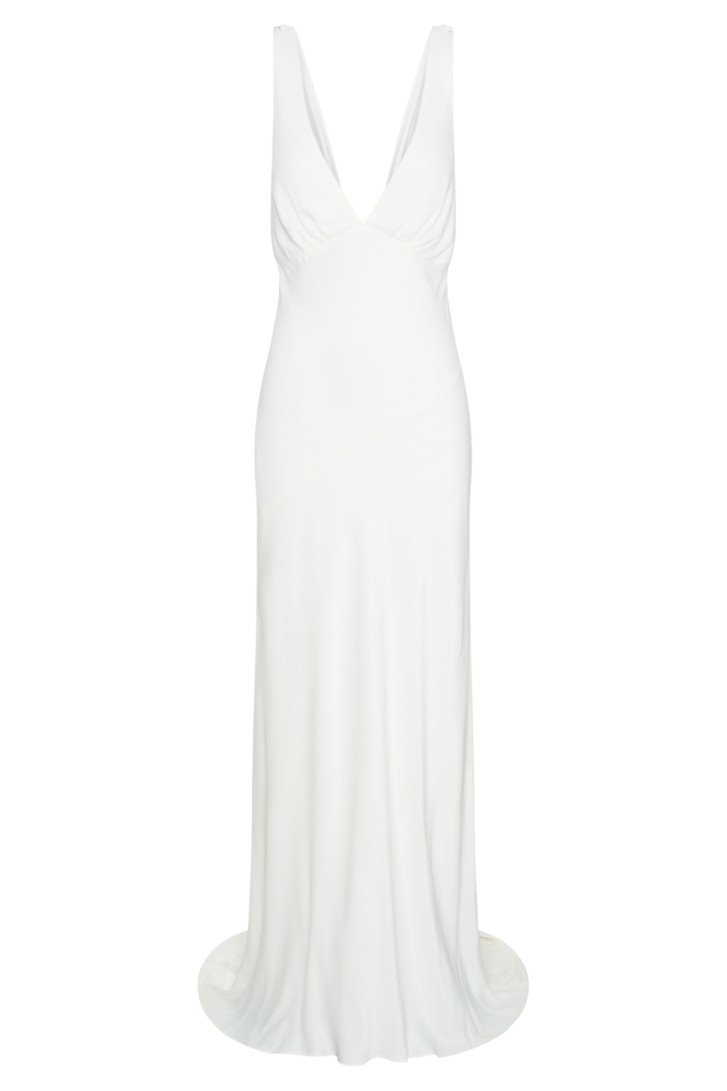 Amanza Maxi Dress With Cowl Back - White