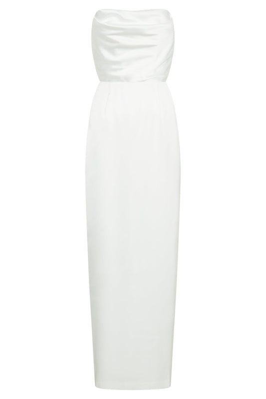 Alanis Strapless Maxi Dress - White