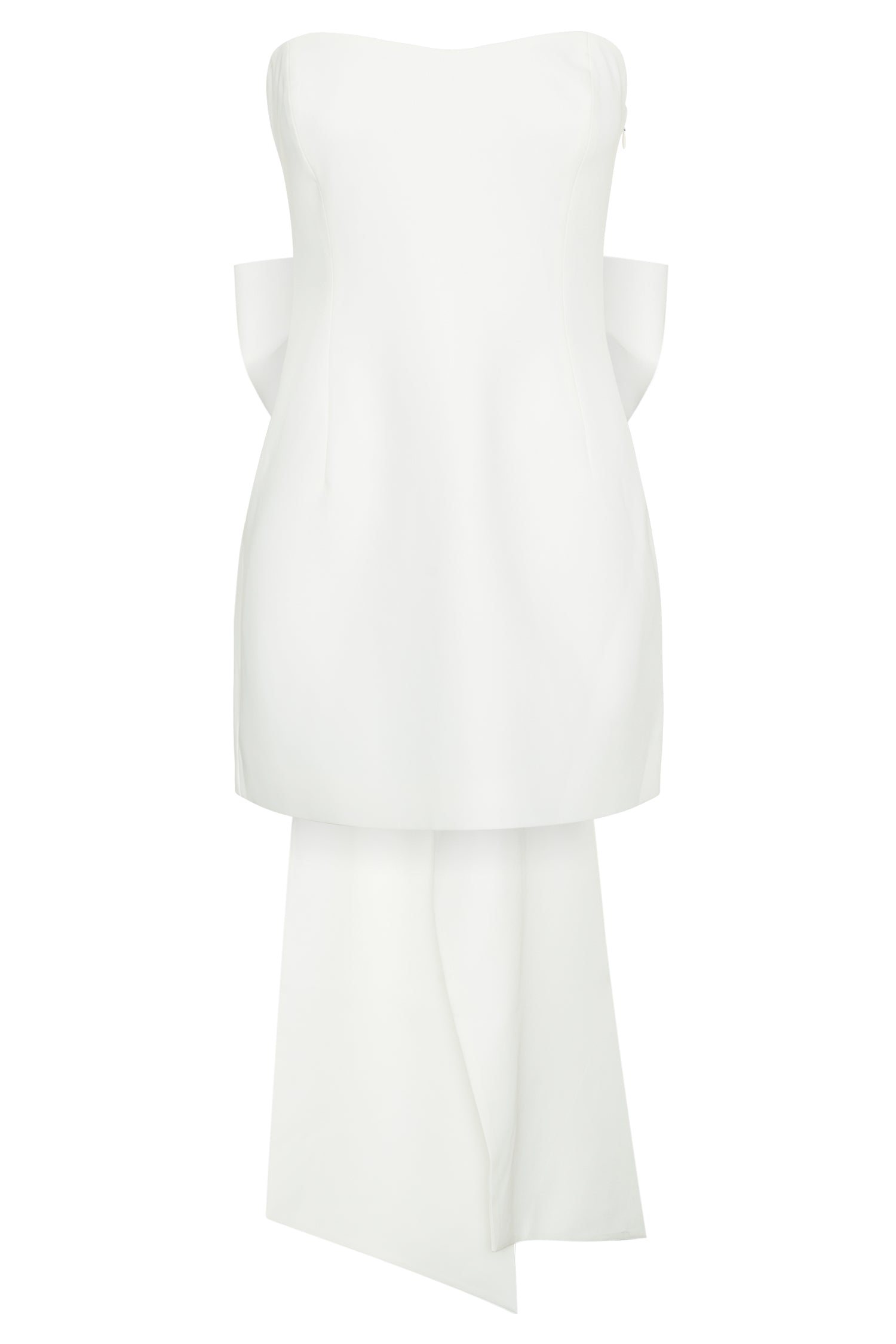 Meredith Strapless Bow Mini Dress - White #10