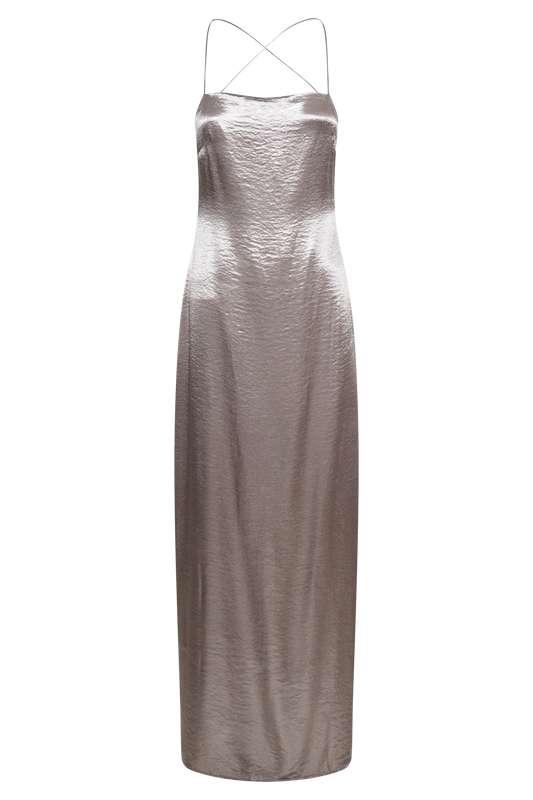 Whitney Wetlook Maxi Dress - Bronze