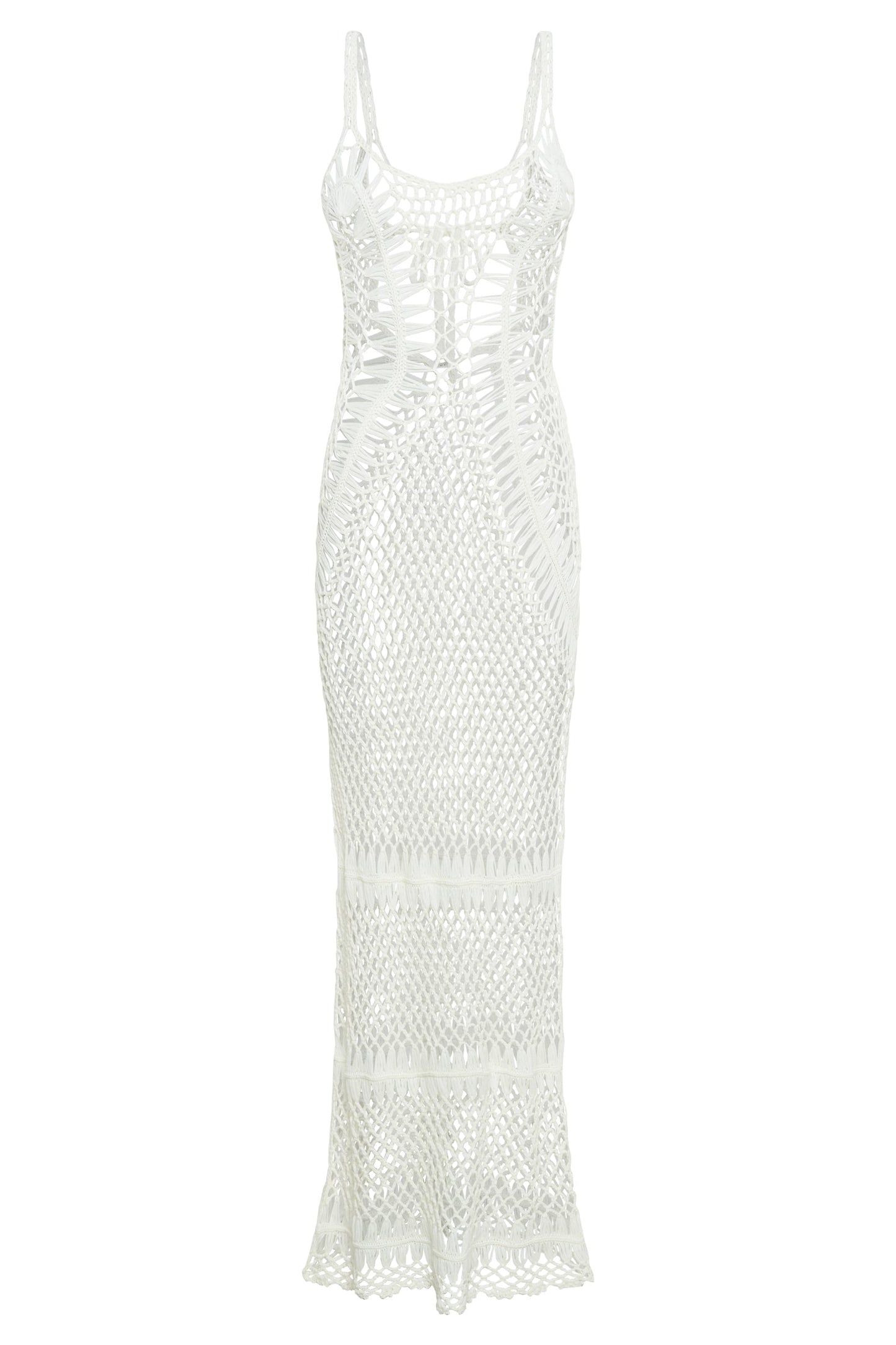 Josephine Crochet Maxi Dress - White