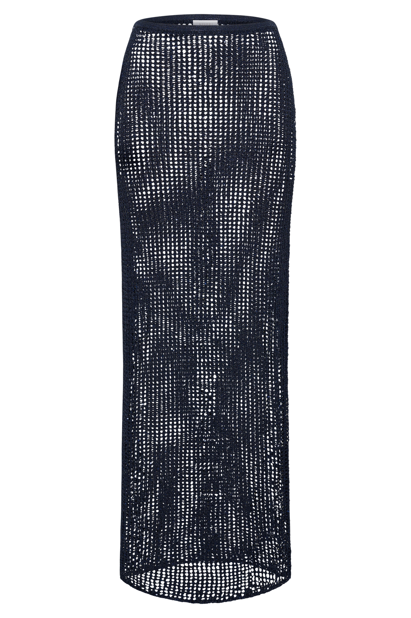 Christa Sequin Crochet Maxi Skirt - Midnight Navy