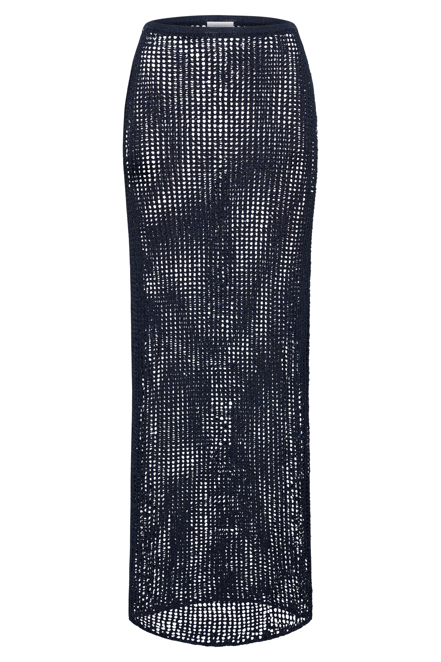 Christa Sequin Crochet Maxi Skirt - Midnight Navy #10
