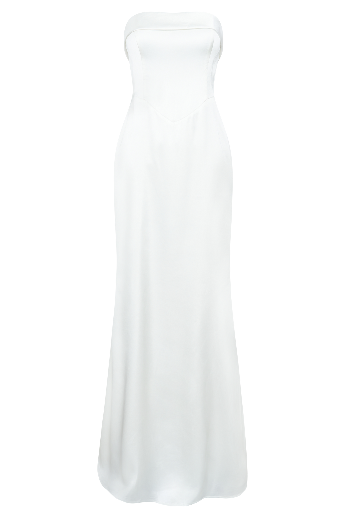 White shops strapless gown