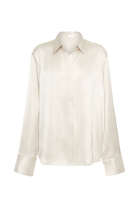 Nori Satin Shirt - Ivory