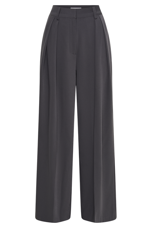 Jemima Straight Leg Pants - Charcoal