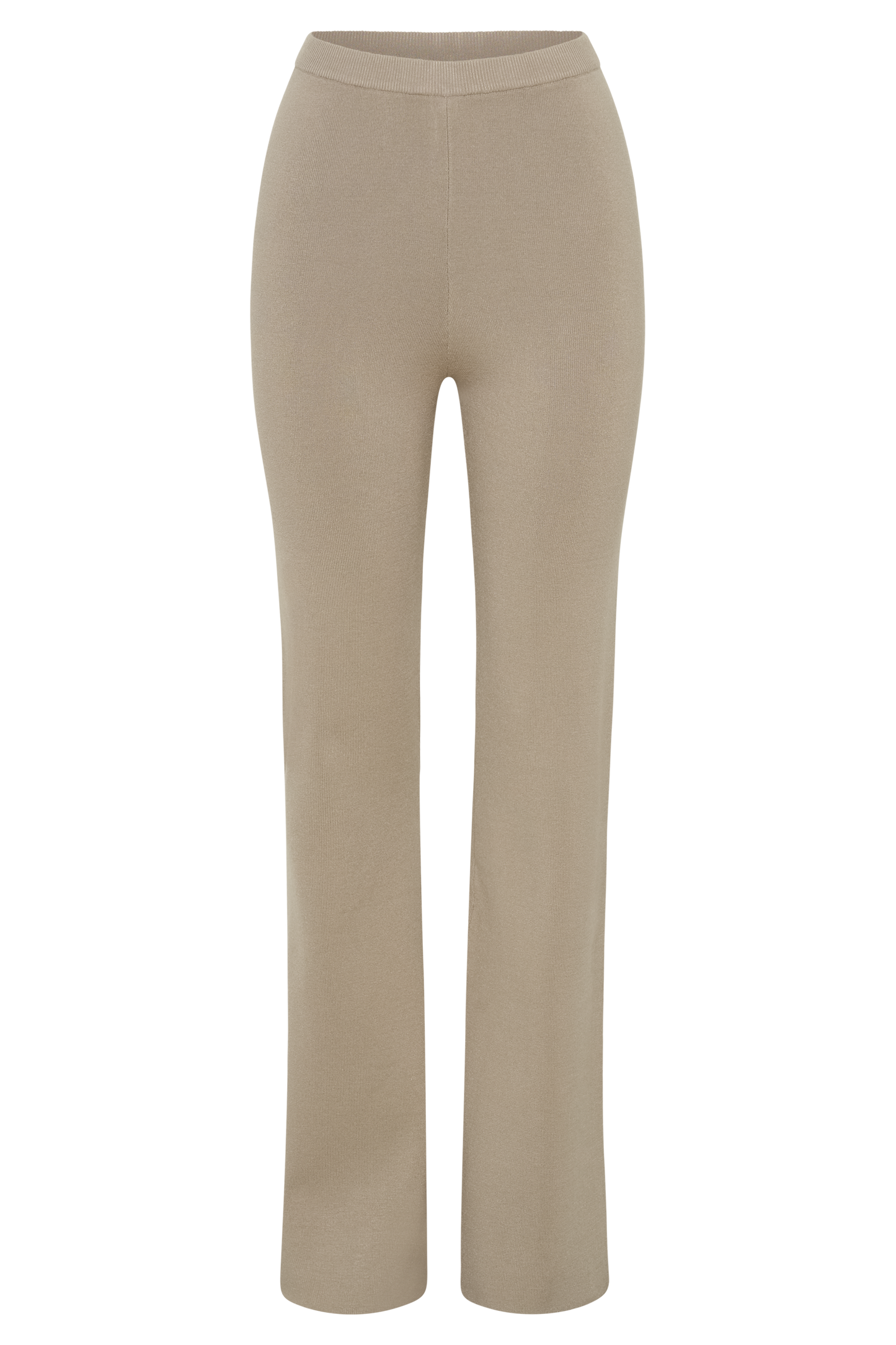 Rosetta Flare Knit Pants - Taupe