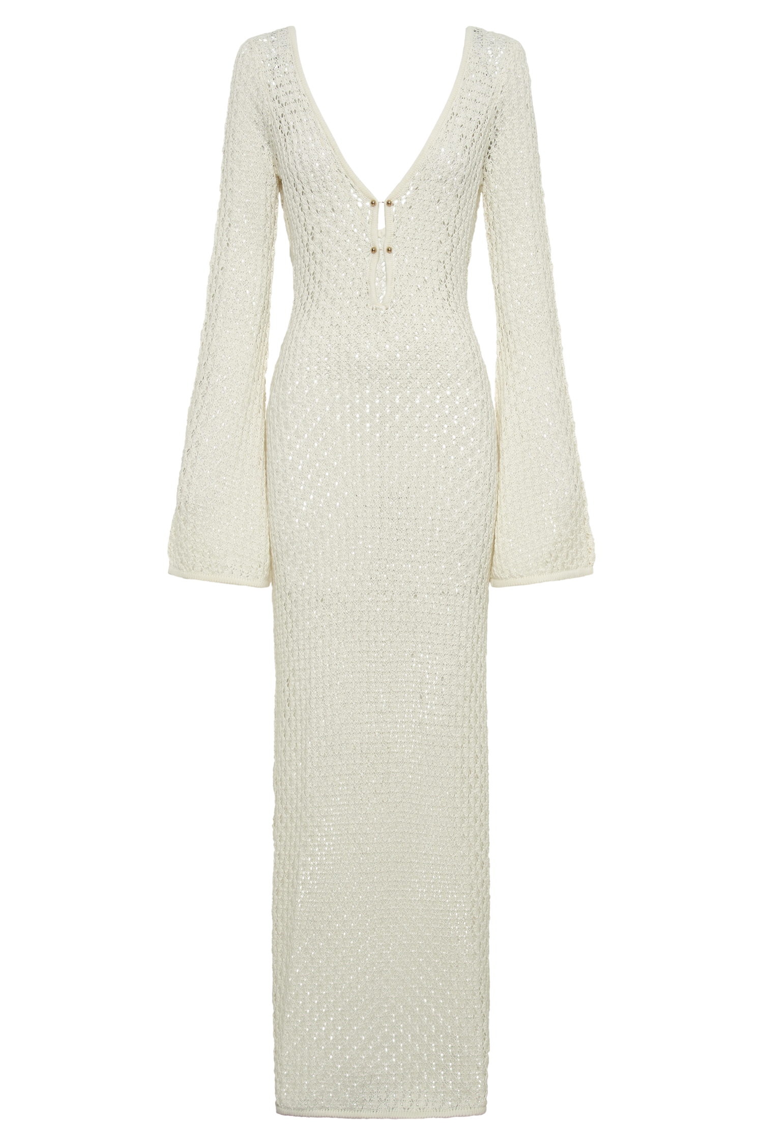 crochet fishtail flare sleeve maxi dress Kayleigh Crochet Fishtail Flare Sleeve Maxi Dress - Arctic Blue