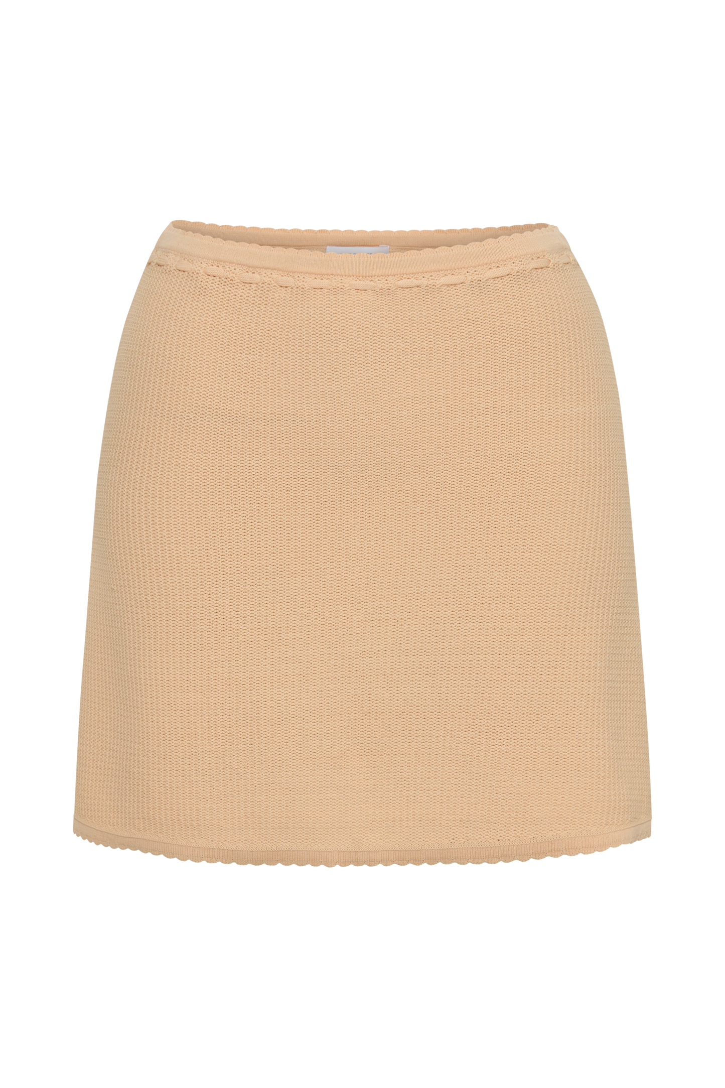 Kyra Waffle Mini Skirt - Apricot