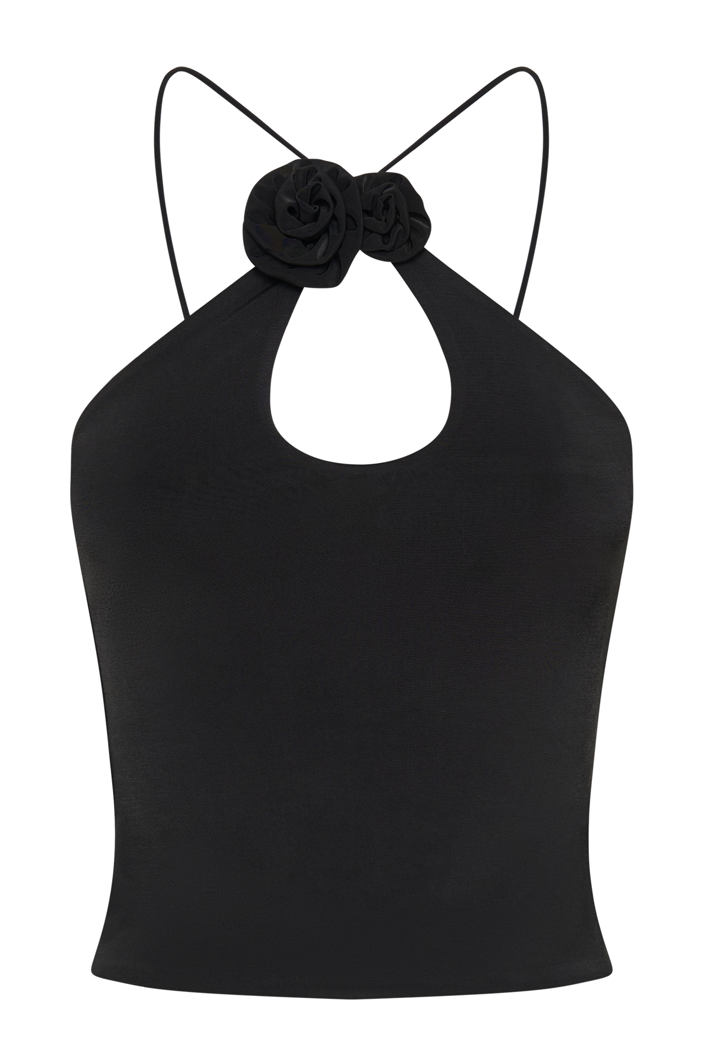 Adeline Rose Halter Top - Black