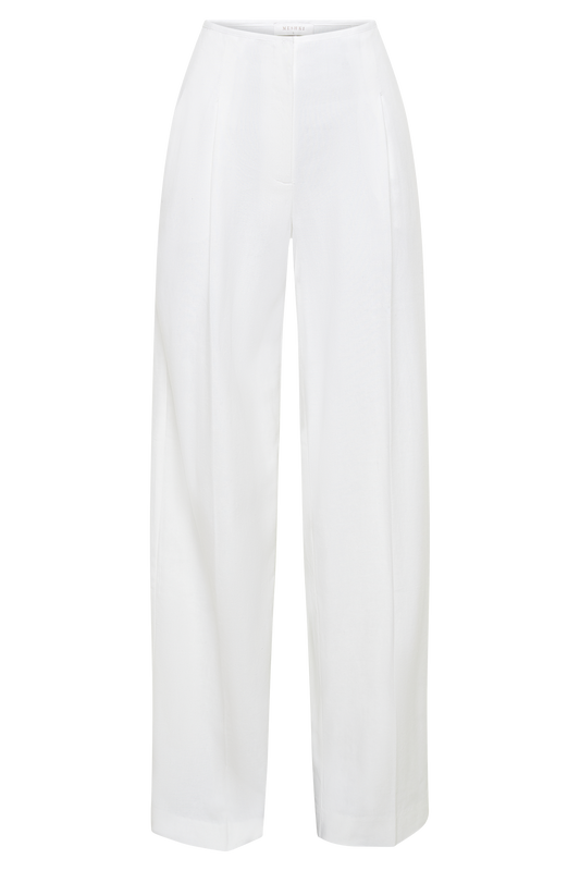 Adina Linen Pant - White