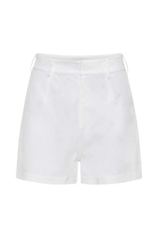 Jadri Linen Shorts - White