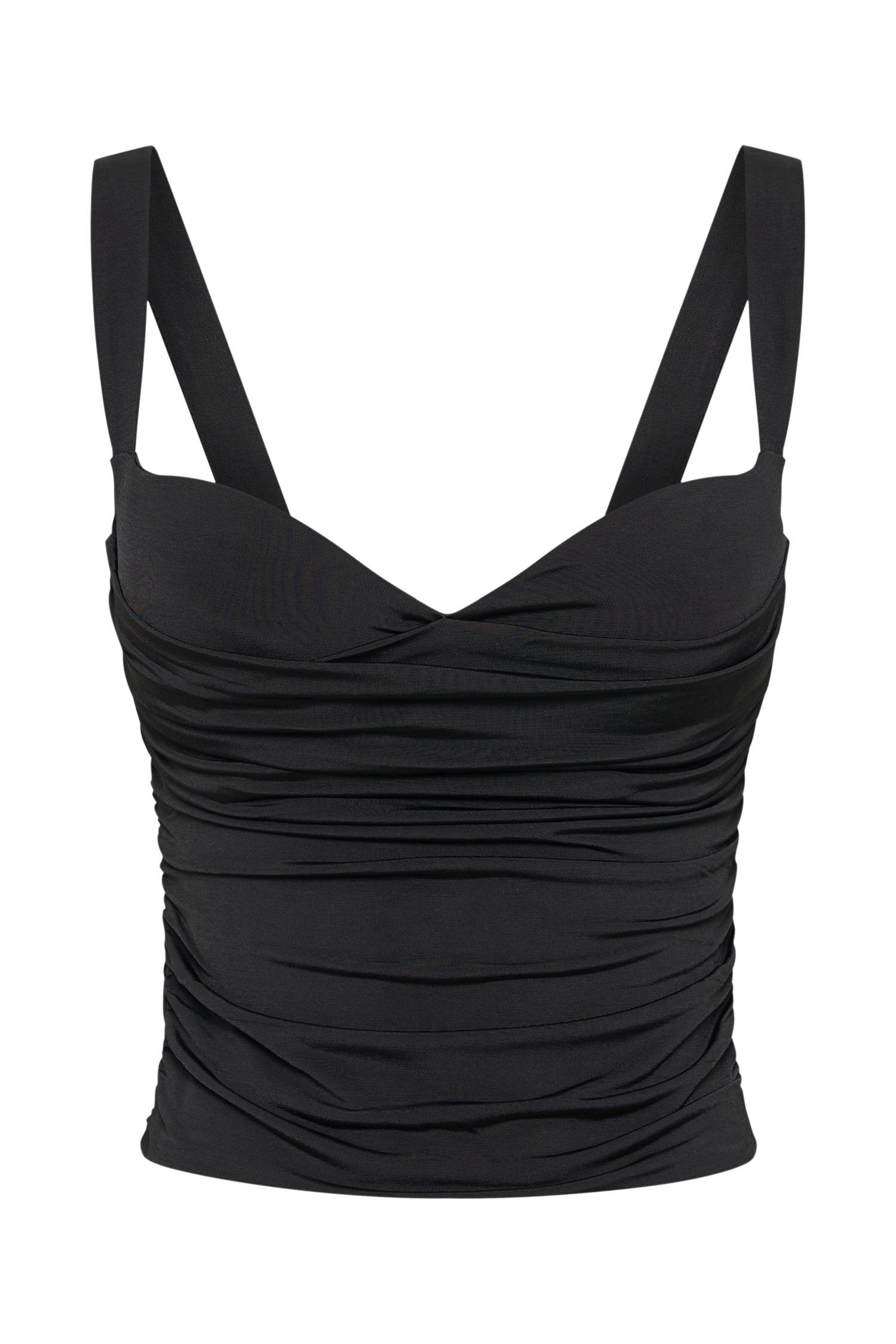 Hailey Slinky Long Line Sweetheart Top - Black #8