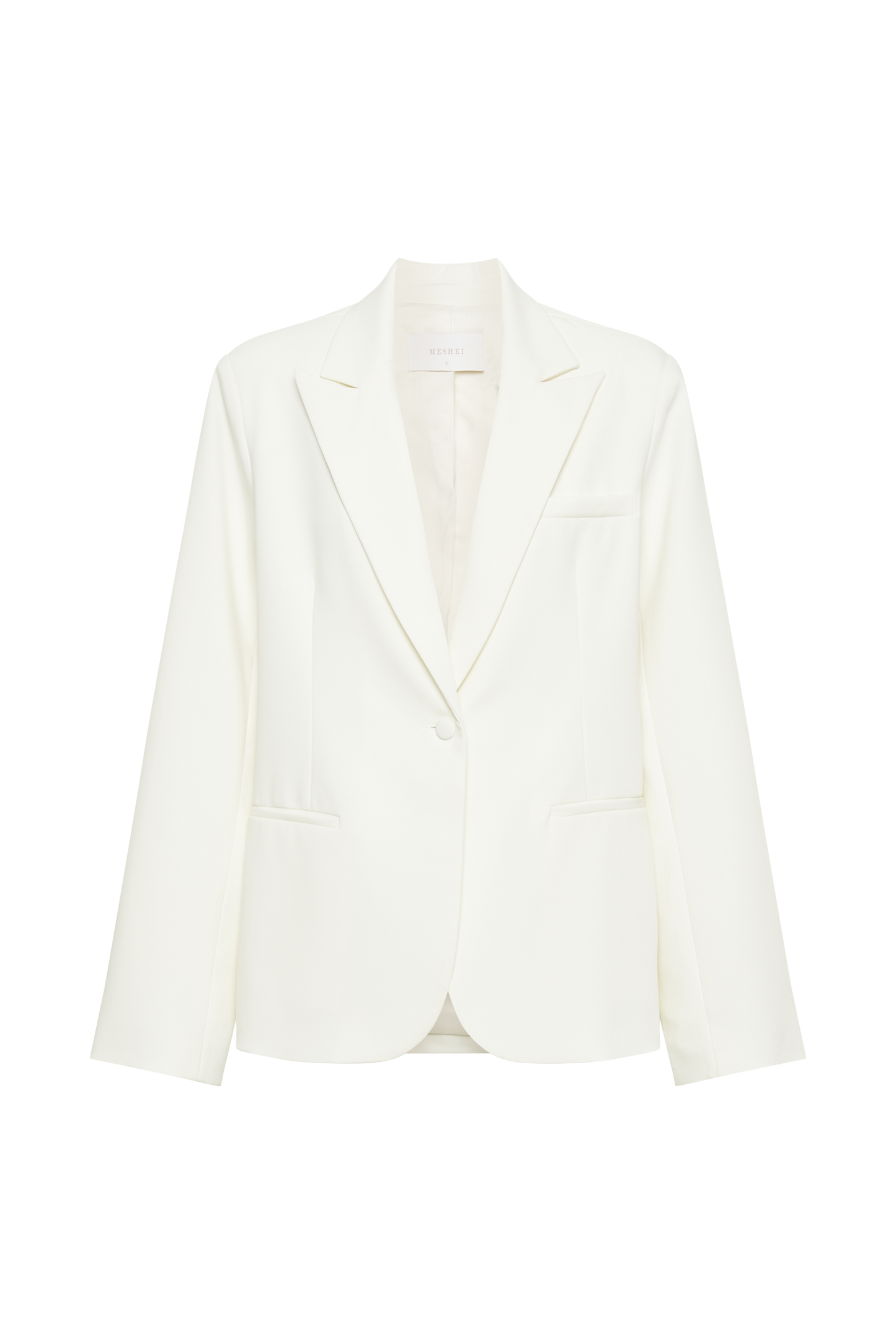 Bexley Oversized Blazer With Shoulder Pads - Ivory