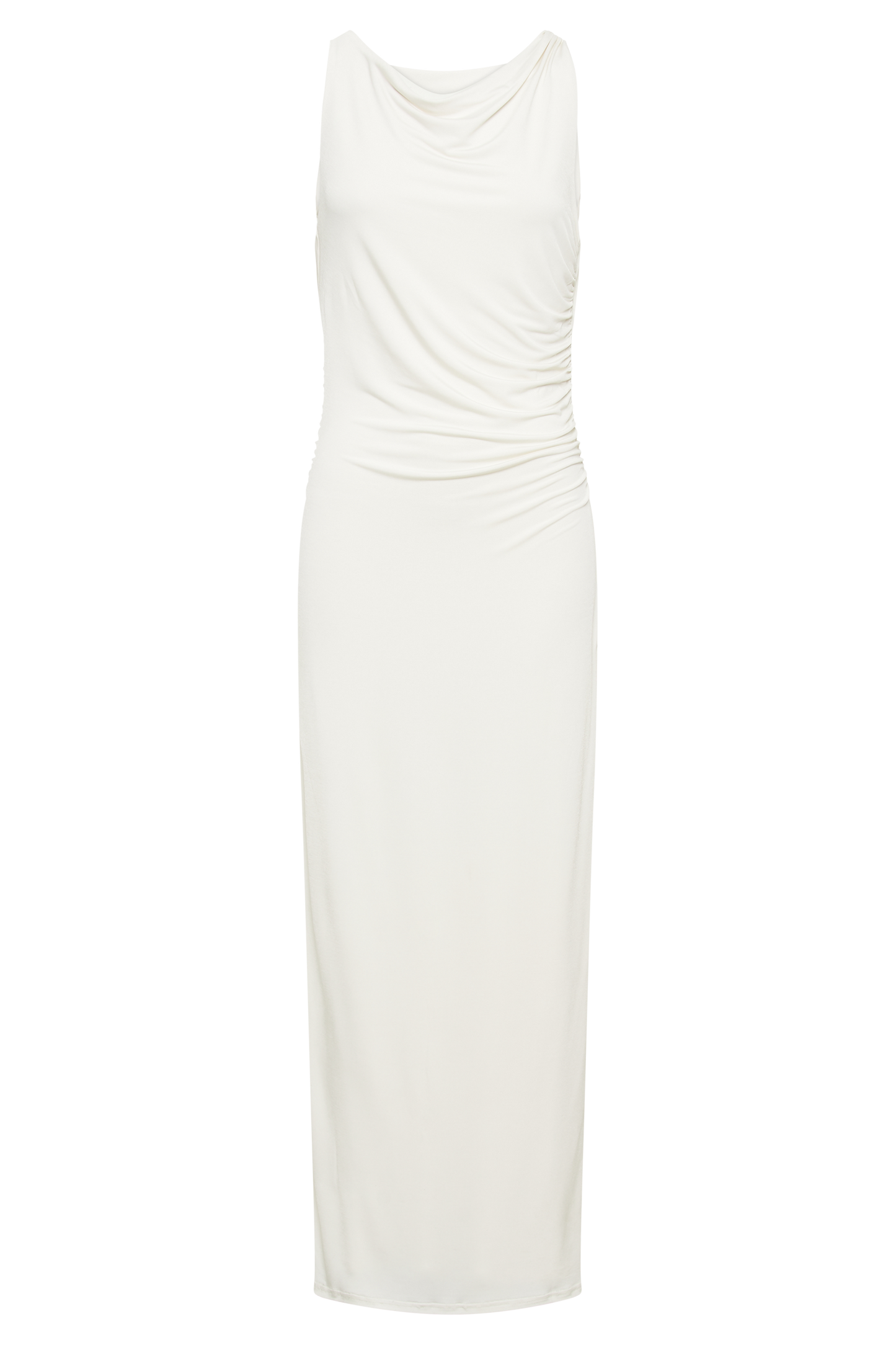 Alika Draped Front Maxi Dress - Ivory