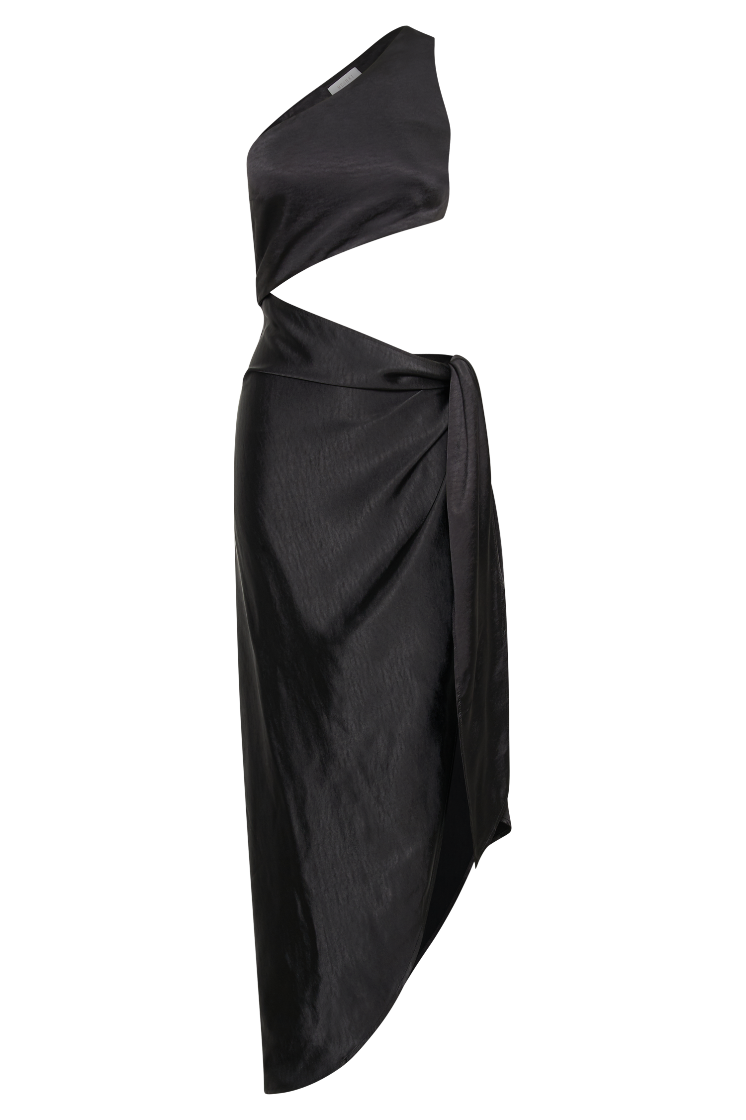 Navarah One Shoulder Midi Dress - Black #6