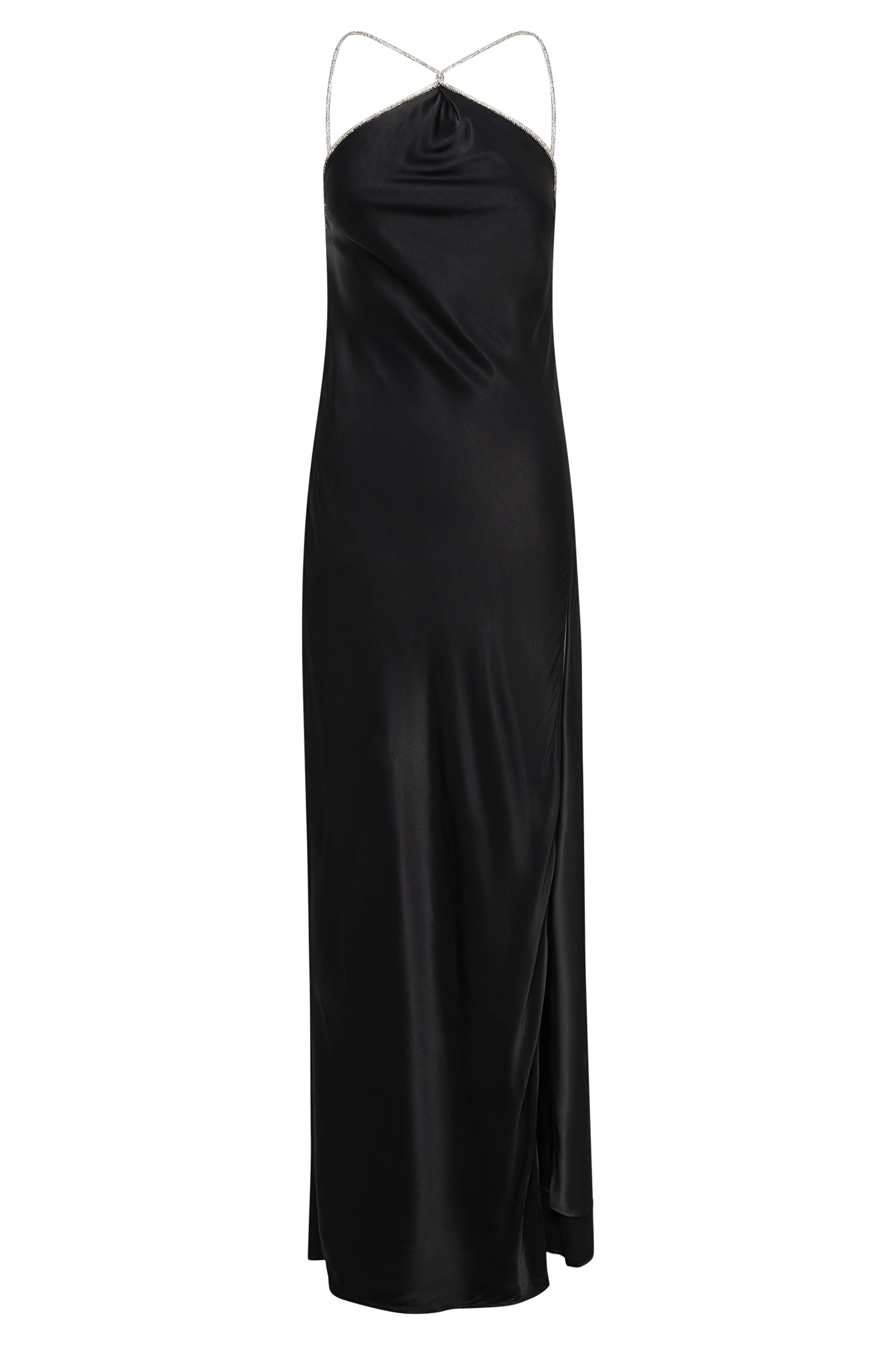 Louise Diamante Rope Maxi Dress - Black