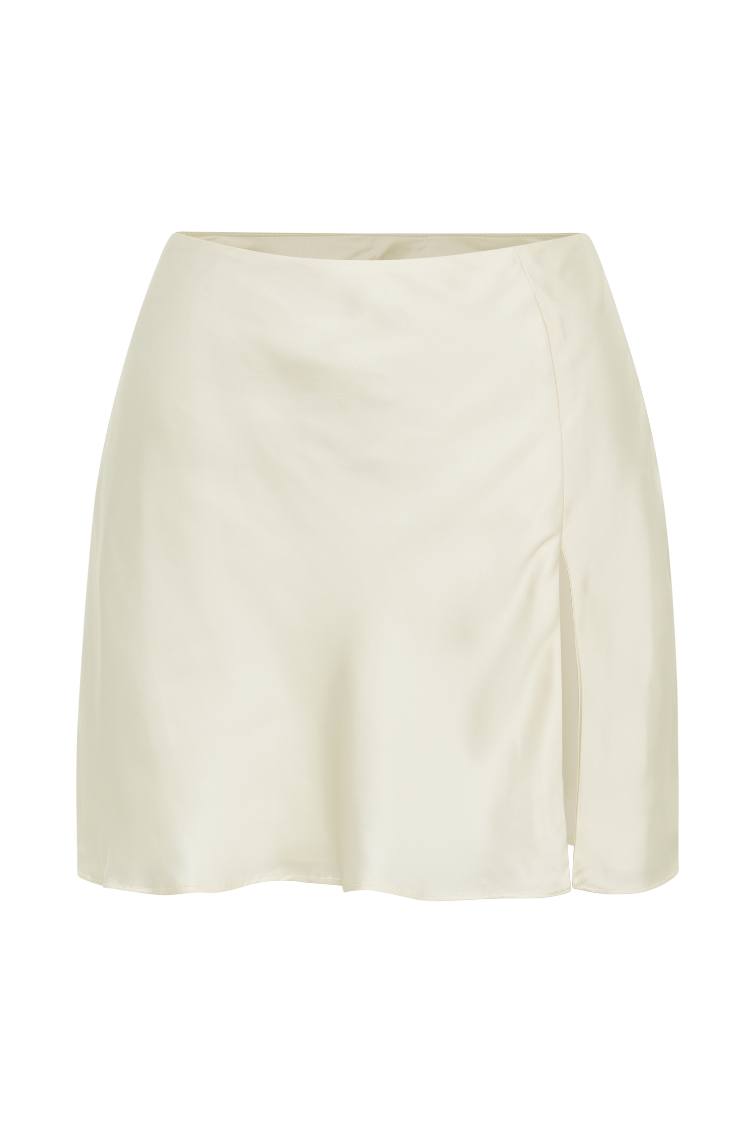 Hartley Satin Mini Skirt - Ivory #10