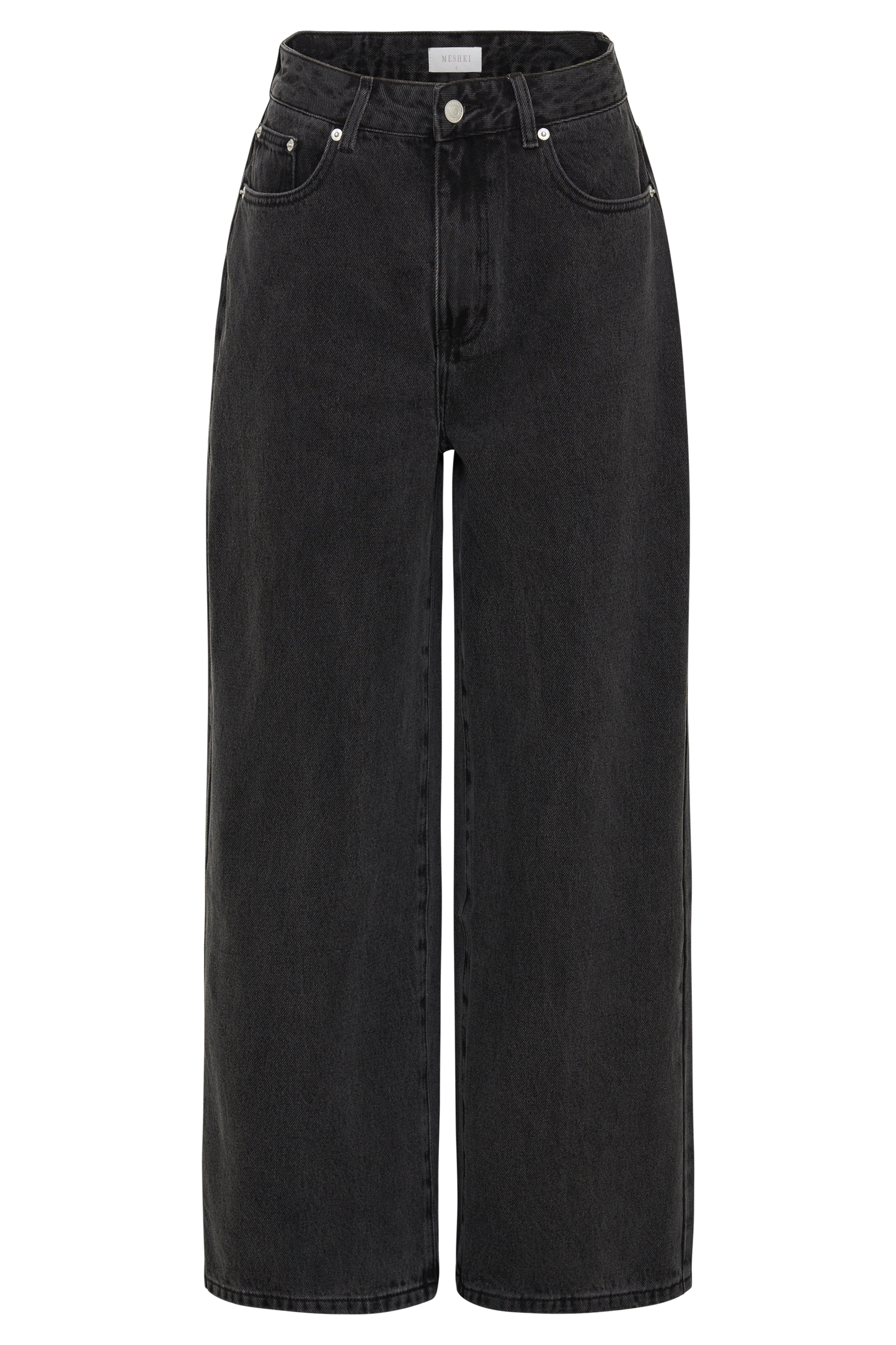 Raven Oversized Low Rise Baggy Jeans - Washed Black