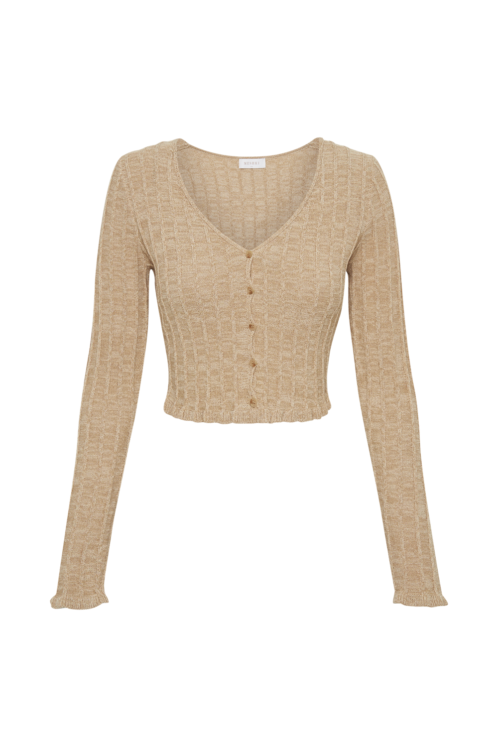 Silvia Long Sleeve Knit Cardigan - Wheat