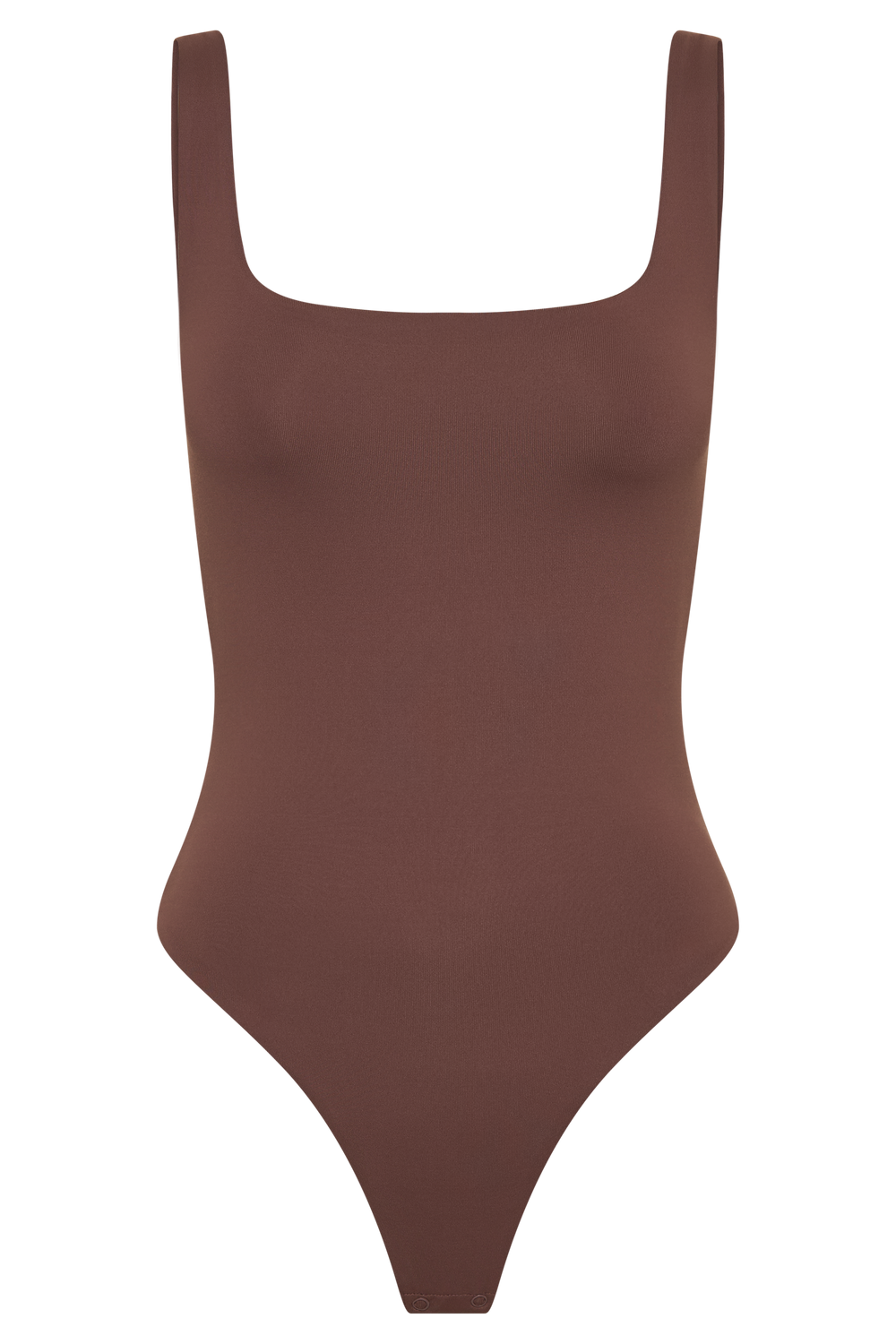 Charlie Recycled Nylon Scoop Neck Bodysuit - Mocha