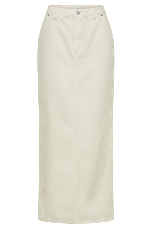 Illona Denim Maxi Skirt - Ecru