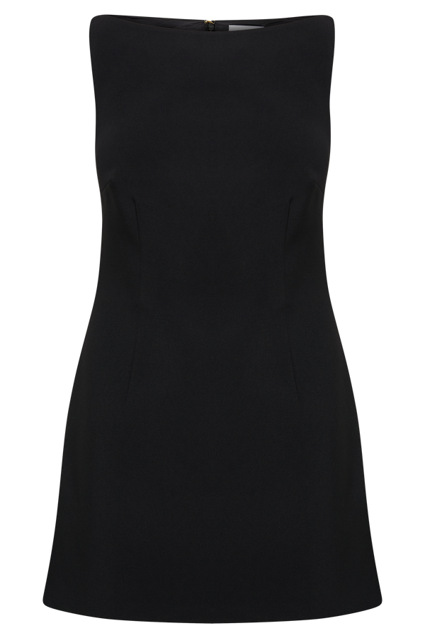 Angela Suiting Mini Dress - Black