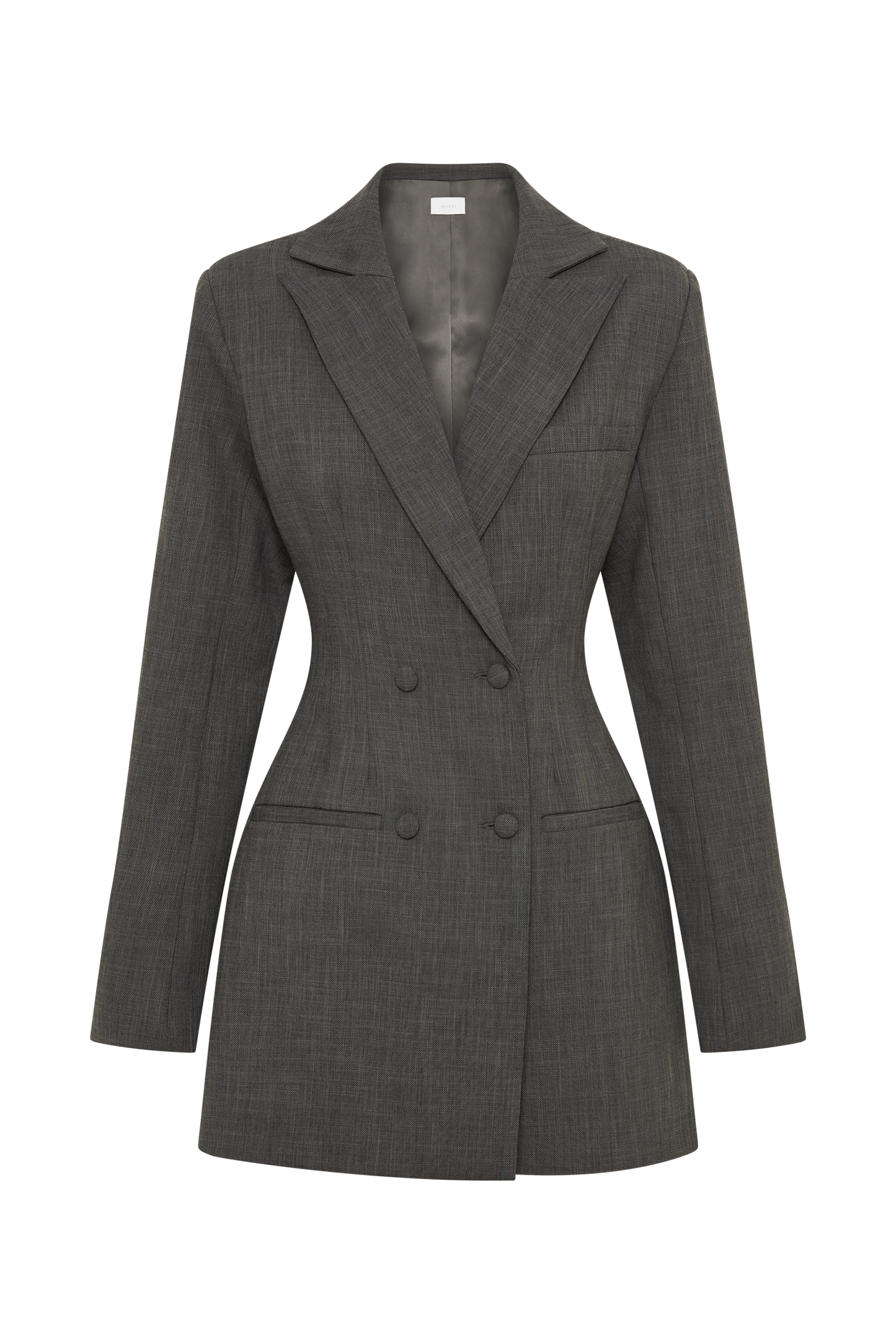 Callahan Textured Blazer Dress - Charcoal