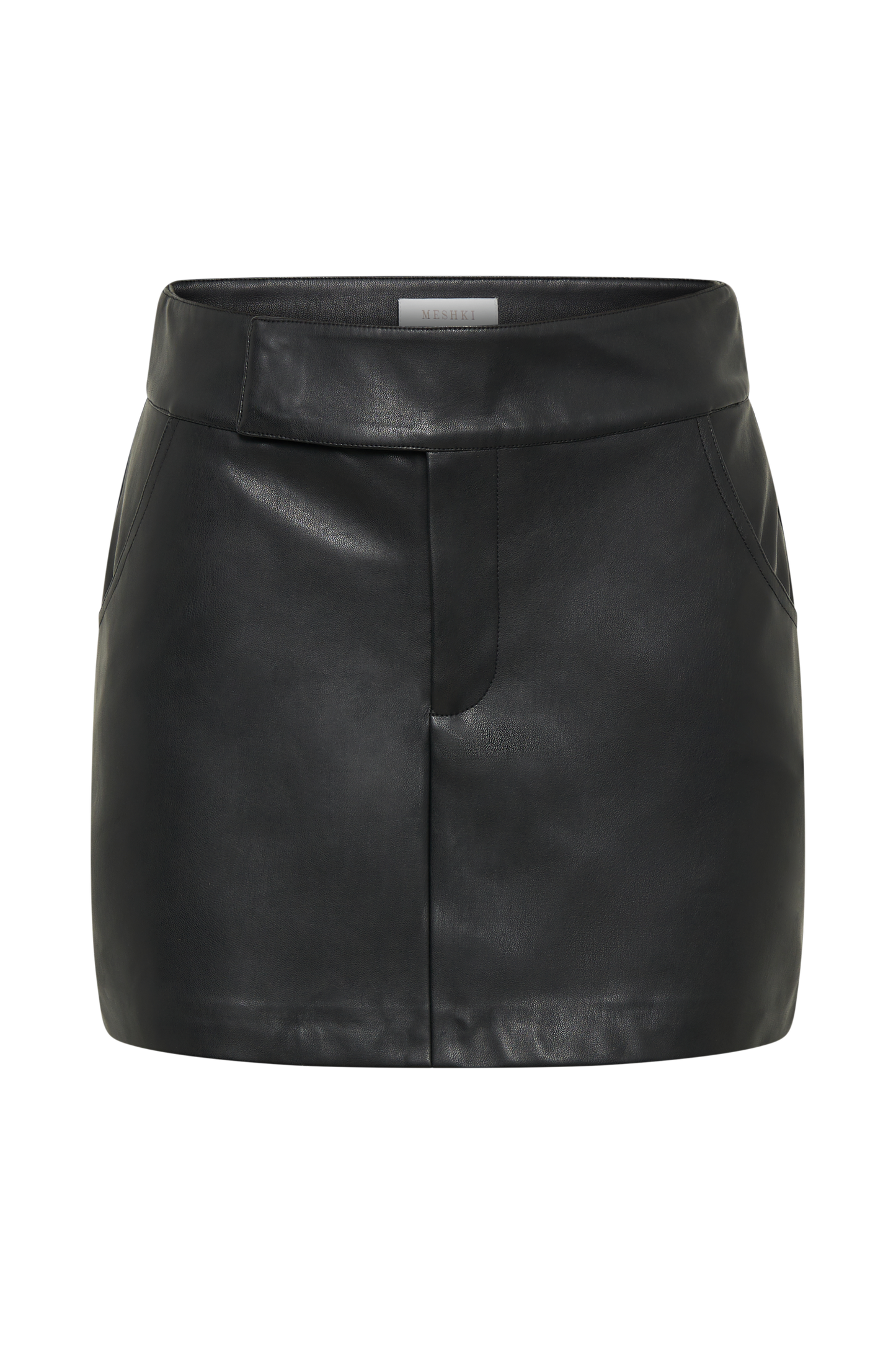 Kristen Faux Leather Mini Skirt - Black