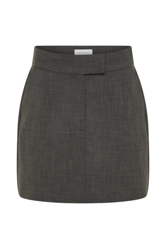 Sayer Textured Mini Skirt - Charcoal