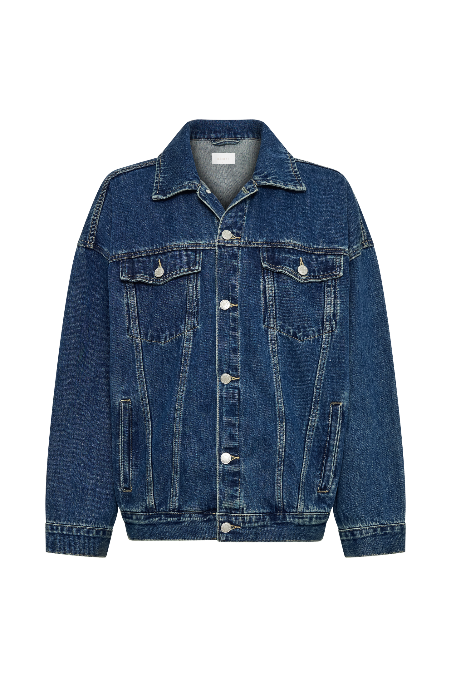 Sion Oversized Denim Jacket - Dark Blue