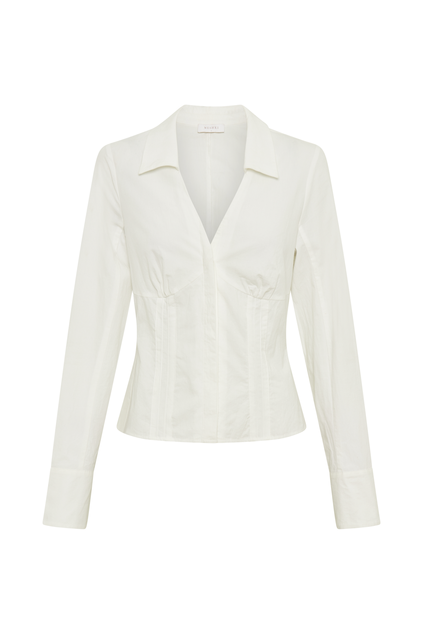 Parisa Pleated Shirt - White