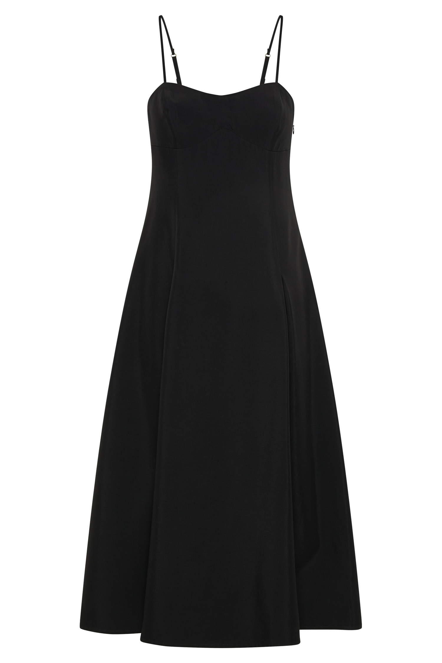 Alaina A-Line Midi Dress - Black #7