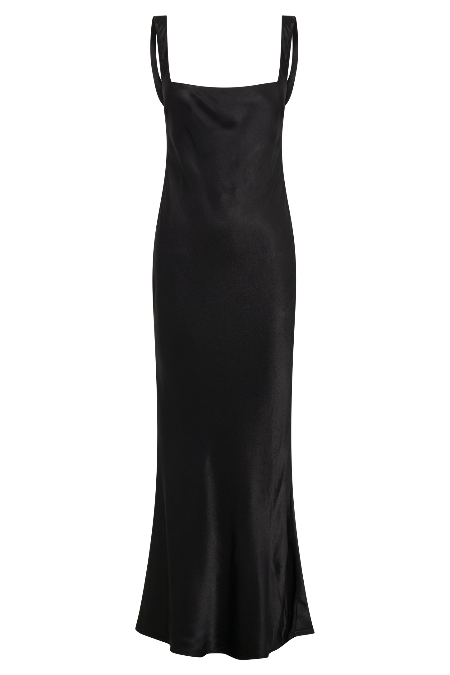 Ensley Satin Maxi Dress - Black